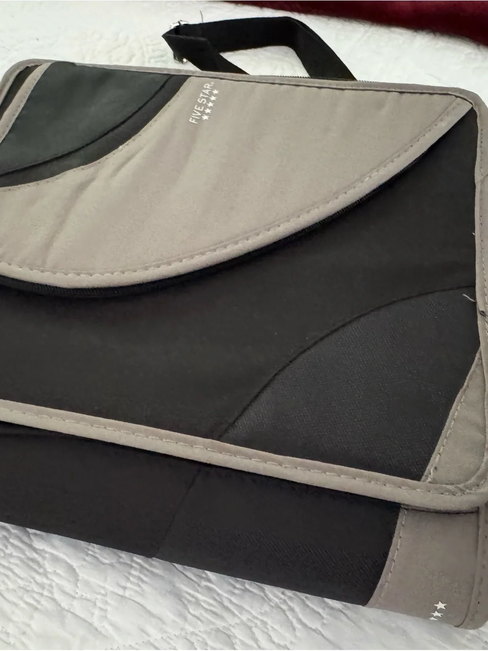 Five Star Black and Gray Laptop Messenger Case